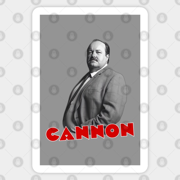 Cannon - Frank Cannon - William Conrad - 70s Cop Show Sticker by wildzerouk